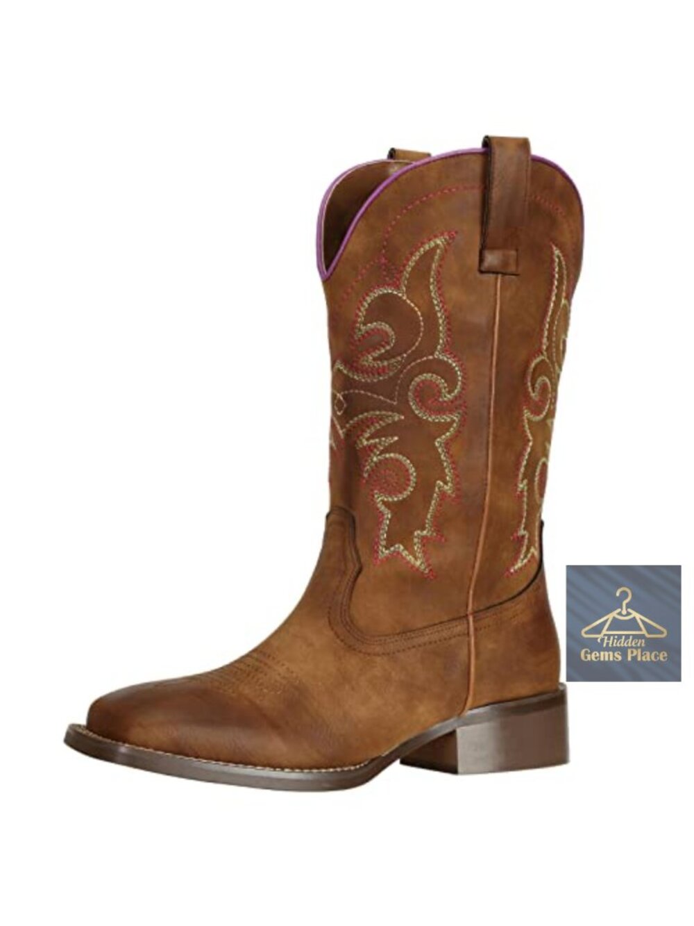 Women's Cowboy Boots Wide Square Toe Wide Calf Mid-Calf Western Pull-On